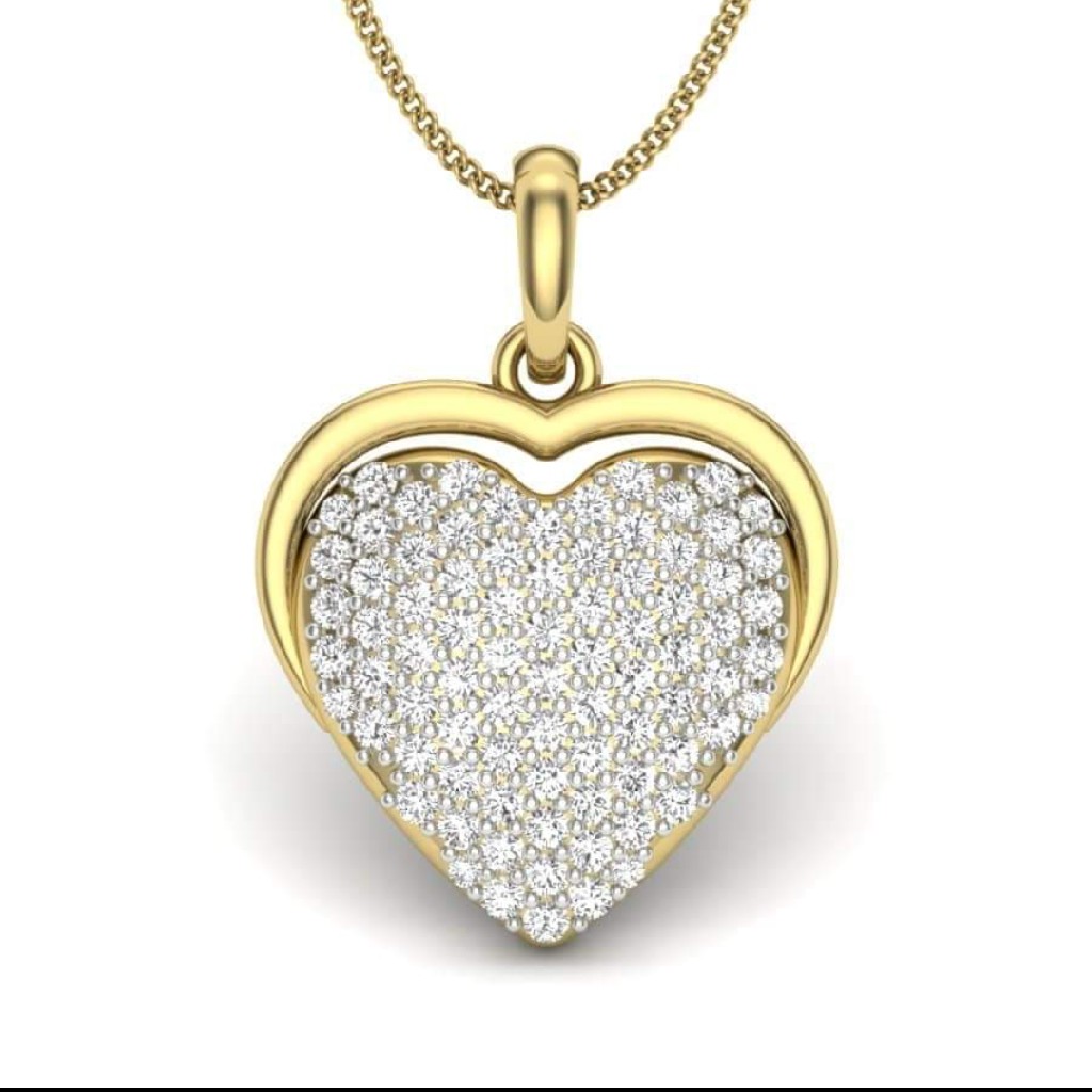 18k gold fancy pendant LJ6686