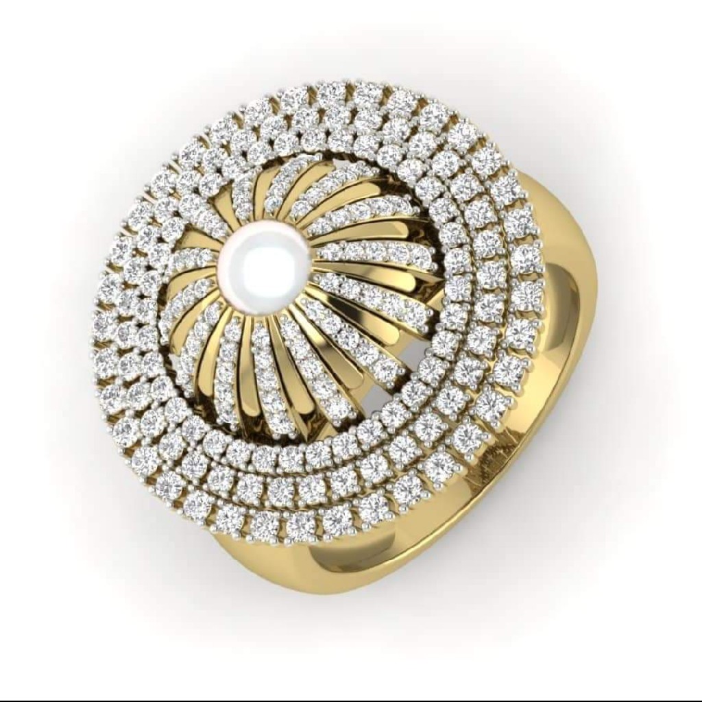 18k gold fancy wedding ladies ring
