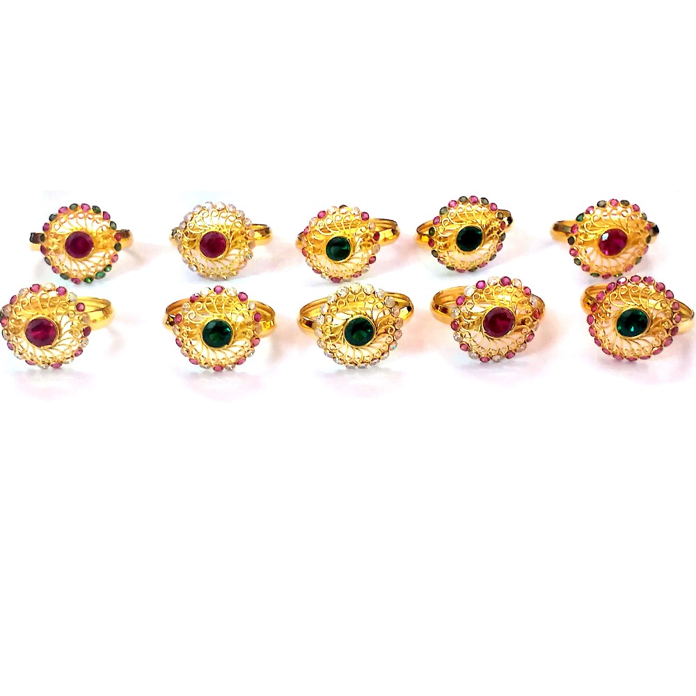 Fancy Color Stone Gold Rings NJA-R003
