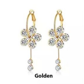 Crystal Elements Floral Drop Earrings