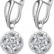 American Diamond Circular Design Earrings