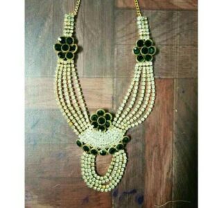 Fancy Indian White Necklace Set