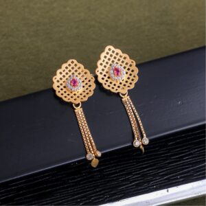 916 gold cz earring