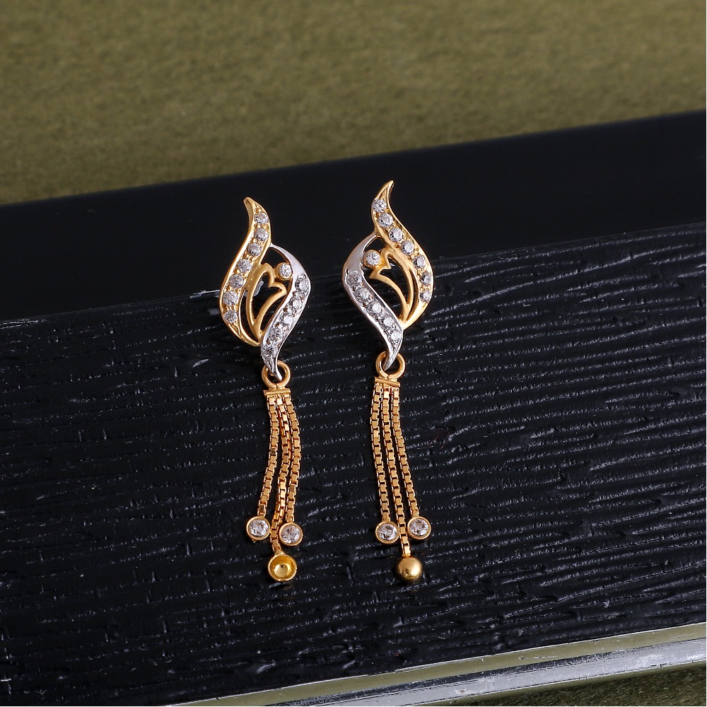 916 gold cz  earring
