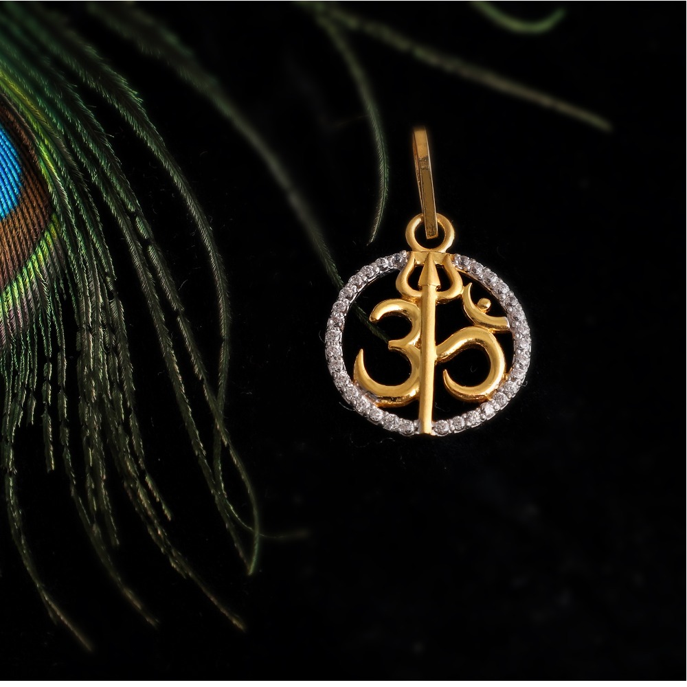 916 gold cZ god design pendant