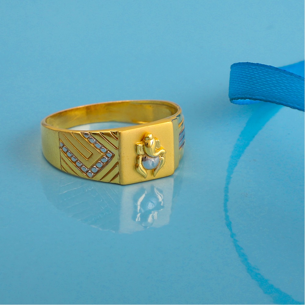 916 gold plain design ring