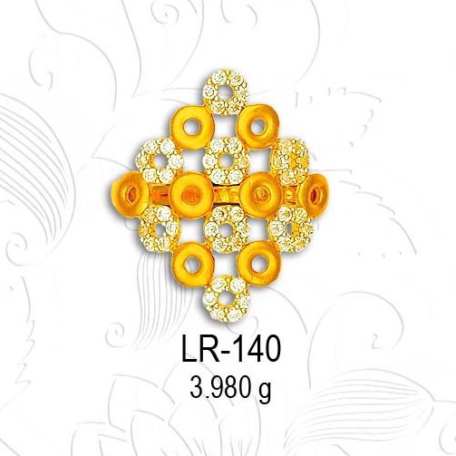 22KT Gold Cocktail  CZ Diamond Ladies Ring  LR-140