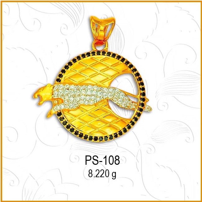 22KT Gold CZ Attractive Jaguar Pendant PD-108
