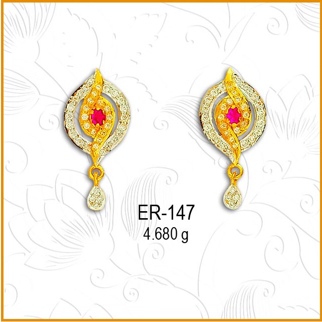 916 Gold CZ Fancy Earring ER-147