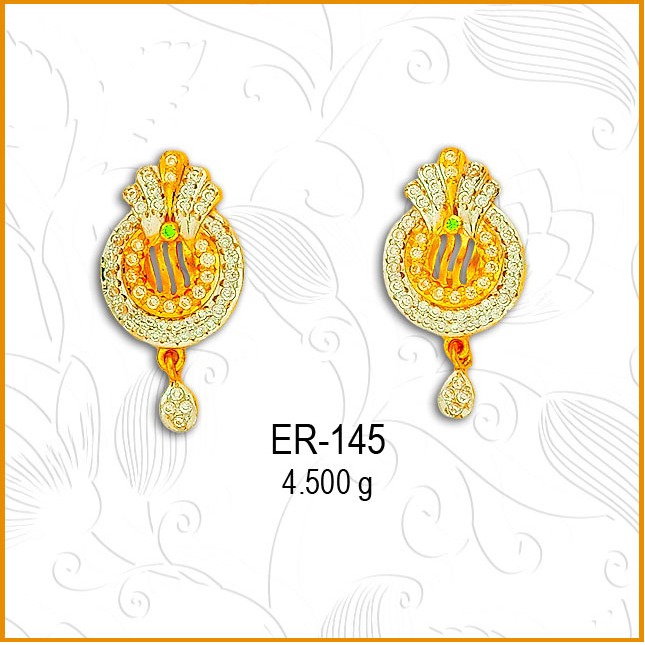 916 Gold CZ Simple Designer Earring ER-145