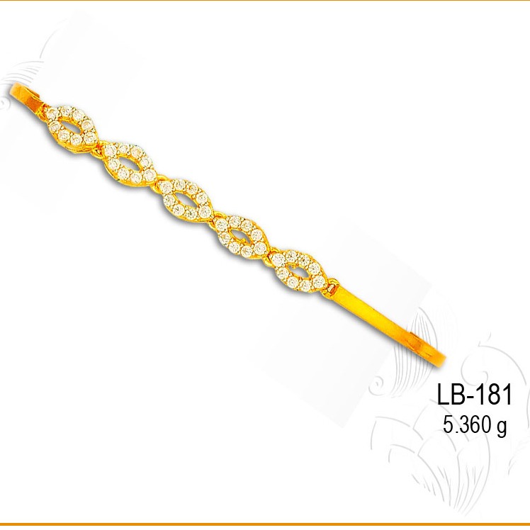 916 Gold Designer CZ Ladies Kada LB-181