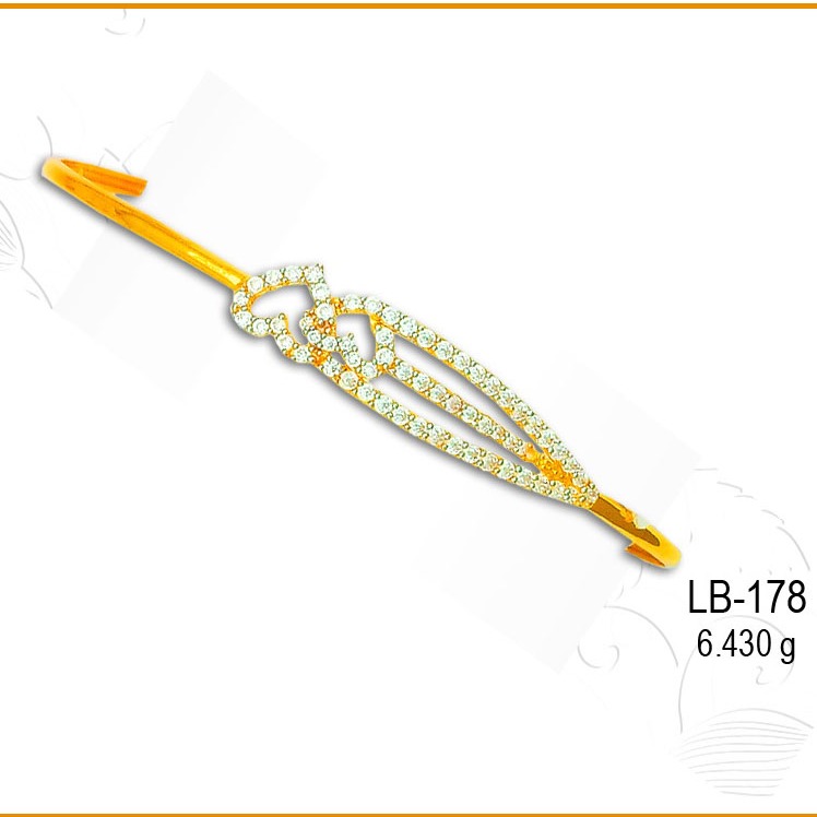 916 CZ Ladies Fancy Gold Kada LB-178