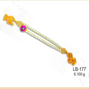 22KT Flower Design CZ Ladies Kada LB-177