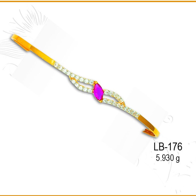 916 Gold Ladies CZ Bangles LB-176