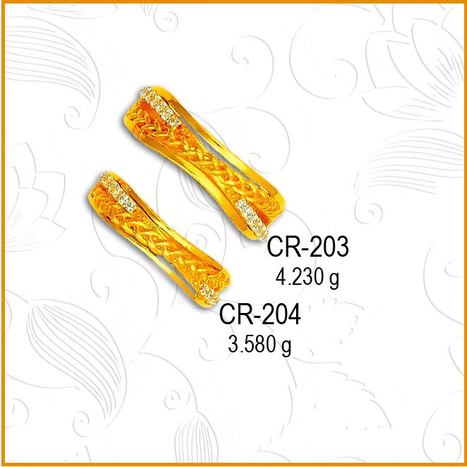 916 CZ Gold Indian Couple Ring CR-203