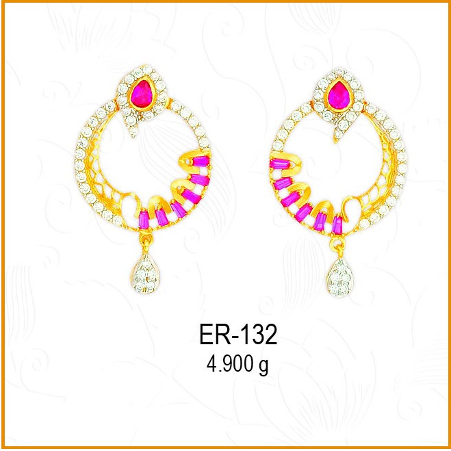 916 gold cz latkan earrings er-132