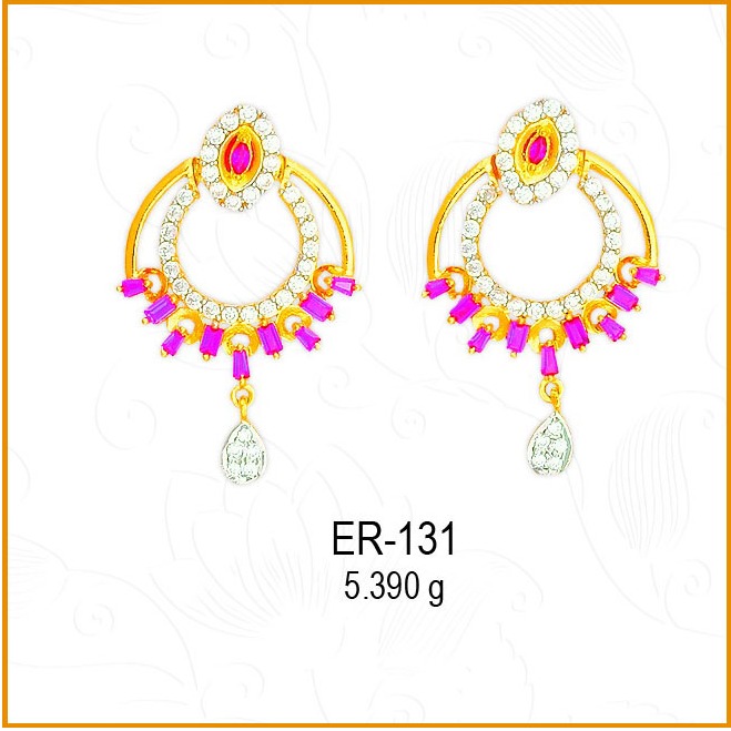 916 Gold CZ Fancy Earring ER-131