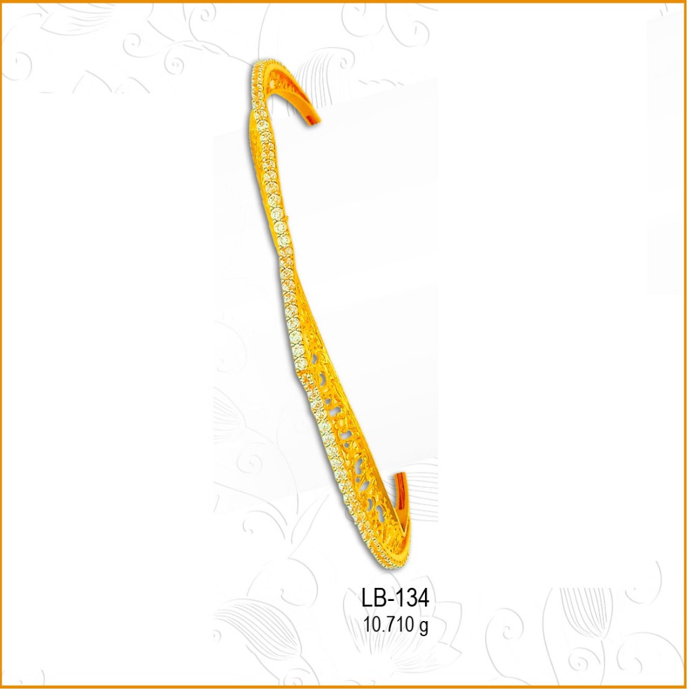 22KT Gold Indian CZ Ladies Kada LB-134