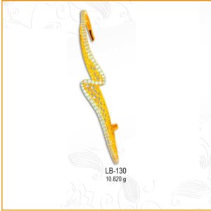 22KT Gold Hallmarked Designer CZ Ladies Kada LB-130