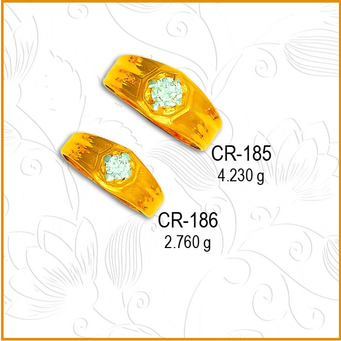 22KT CZ Gold Attractive Couple Ring CR-185