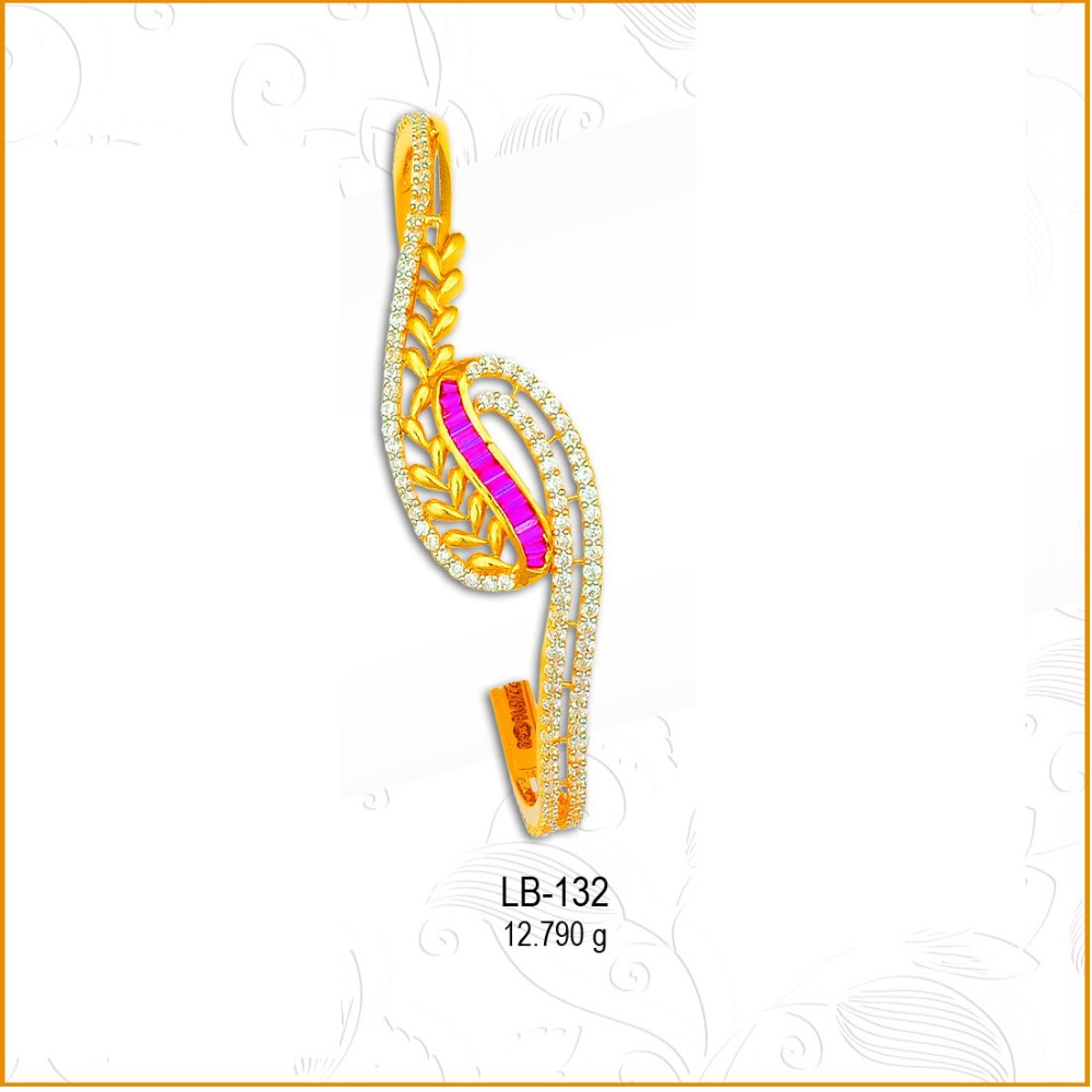 22KT Gold Attractive Designer CZ Ladies Kada LB-132
