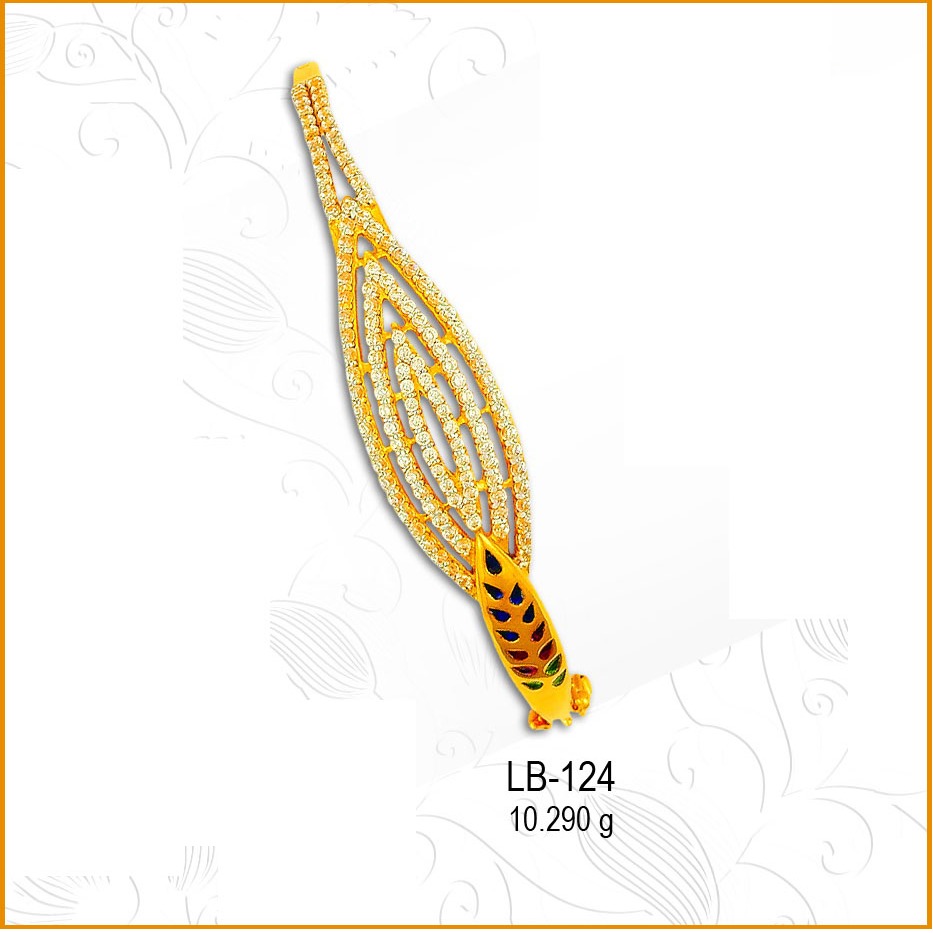 22KT Gold Colorful Designer Ladies Kada LB-124