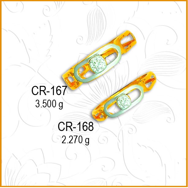 916 Gold Attractive CZ Diamond Couple Ring CR-167