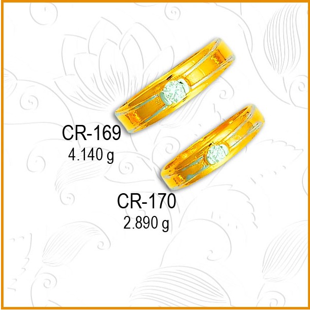 22KT CZ Gold Couple Ring CR-169