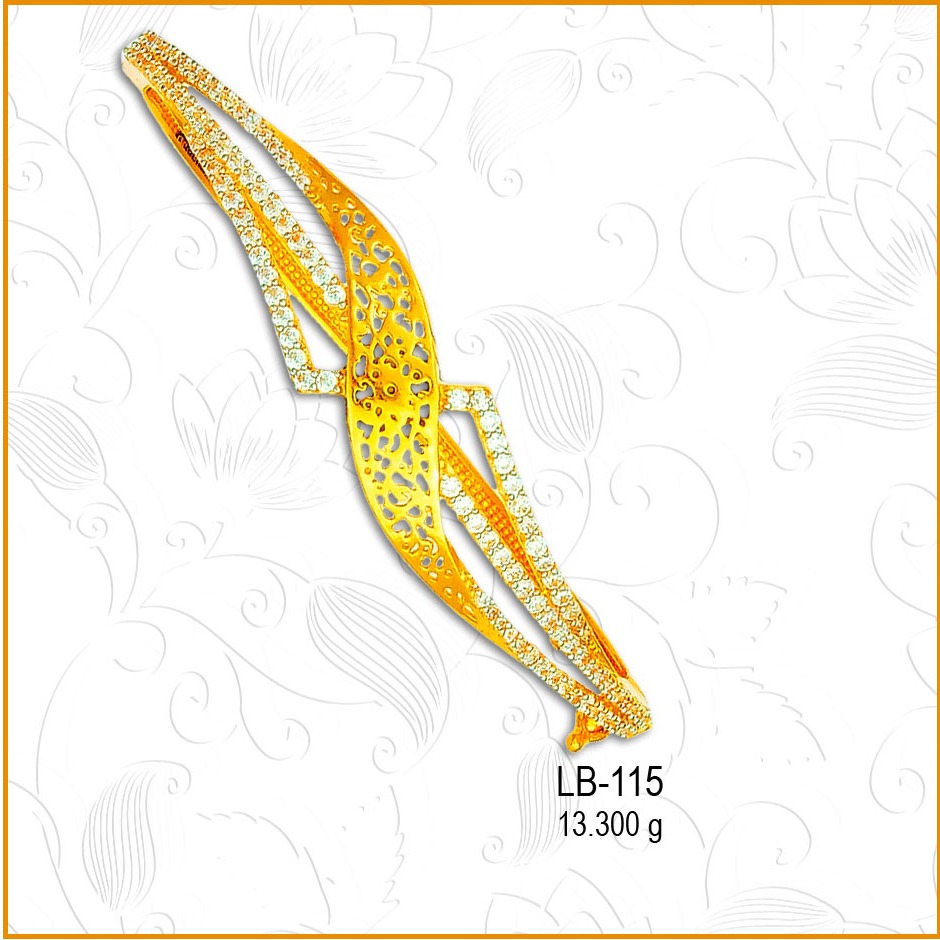 916 Gold Fancy CZ Ladies Kada LB-115