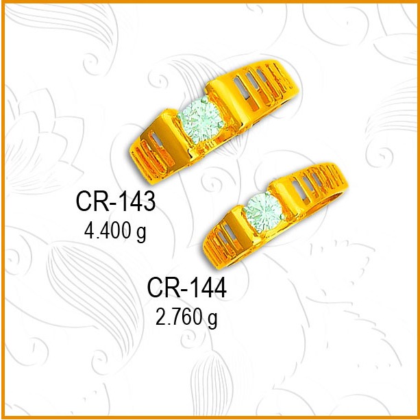 916 Gold Attractive CZ Couple Ring CR-143