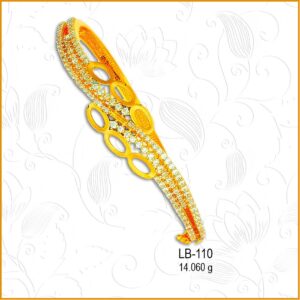 916 Gold Antique CZ Modern Ladies Kada LB-110