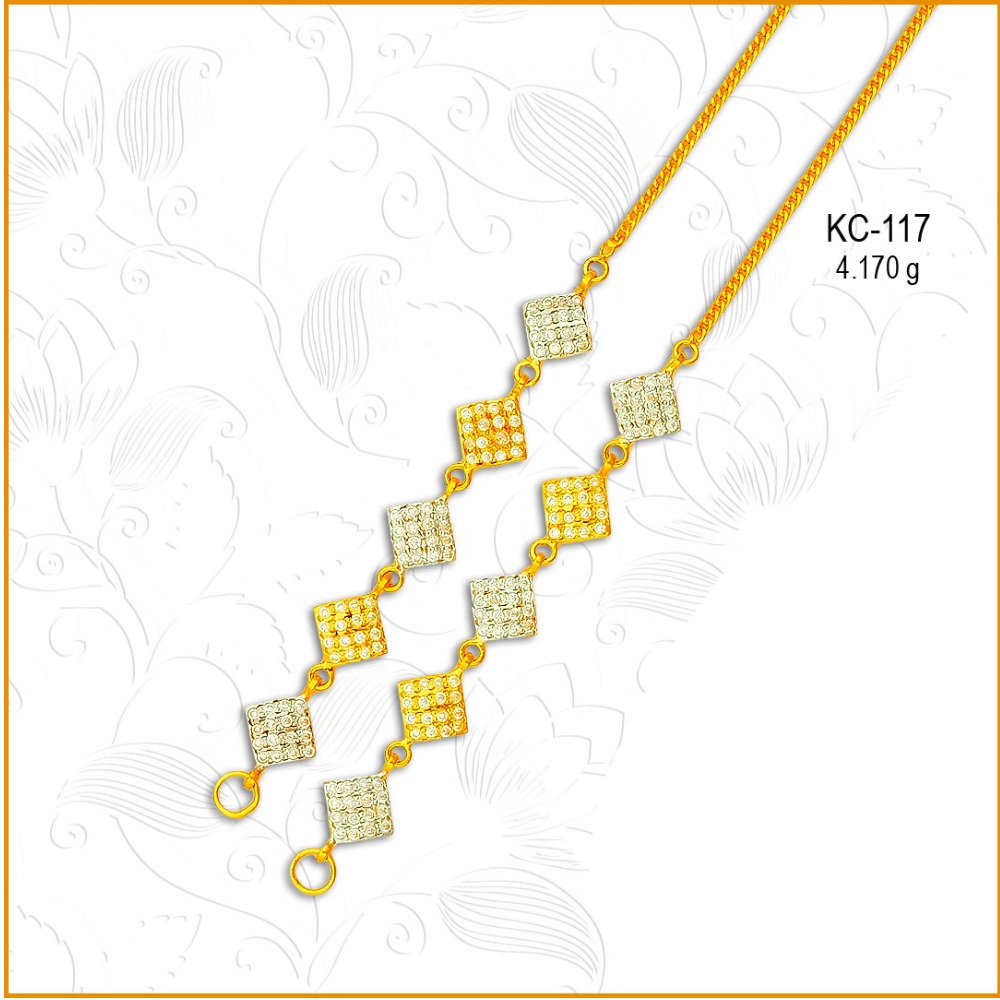 22KT Gold Fancy CZ Diamond Kanser KC-117