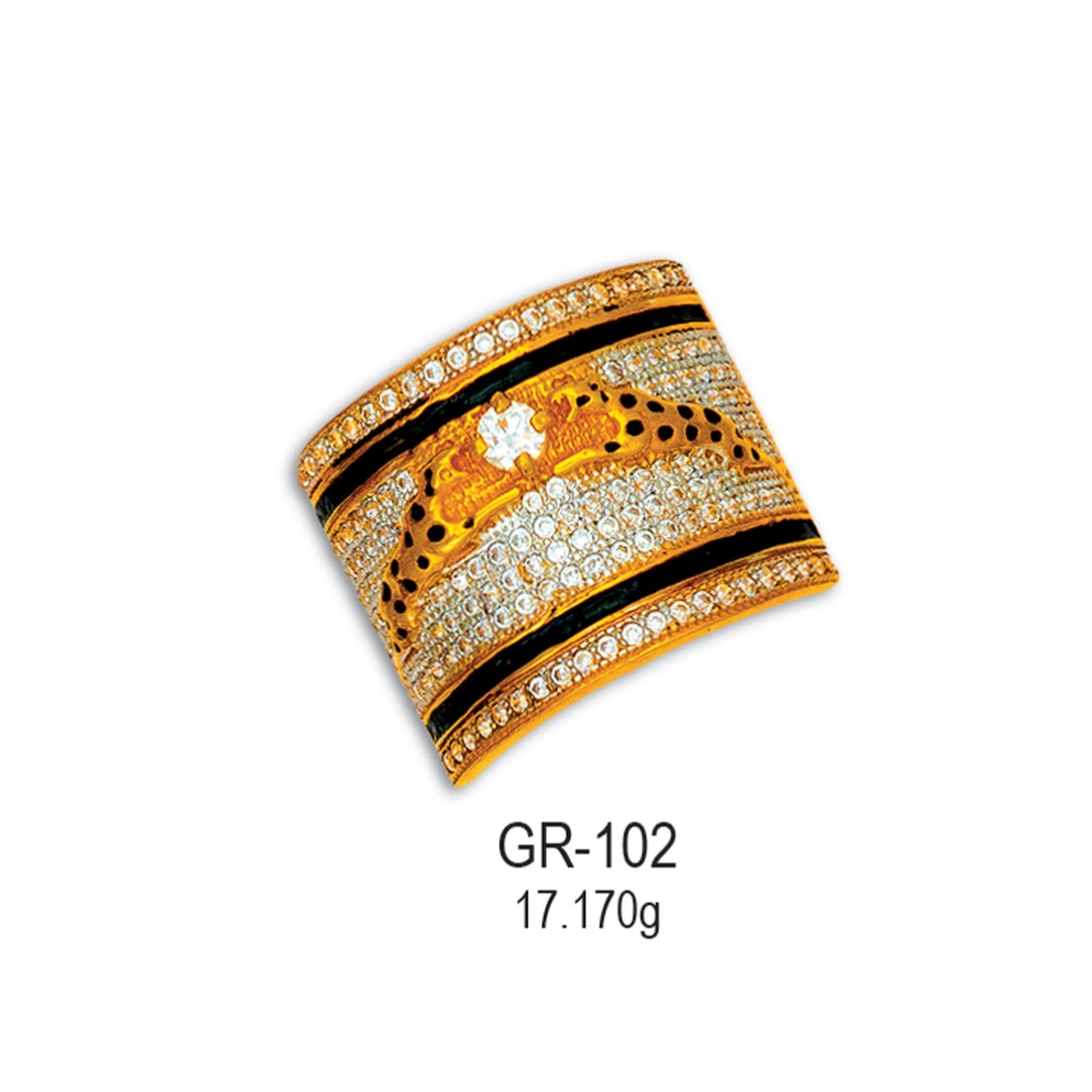 916-Gold-Cz-Diamond-Gents-Ring-GR-102