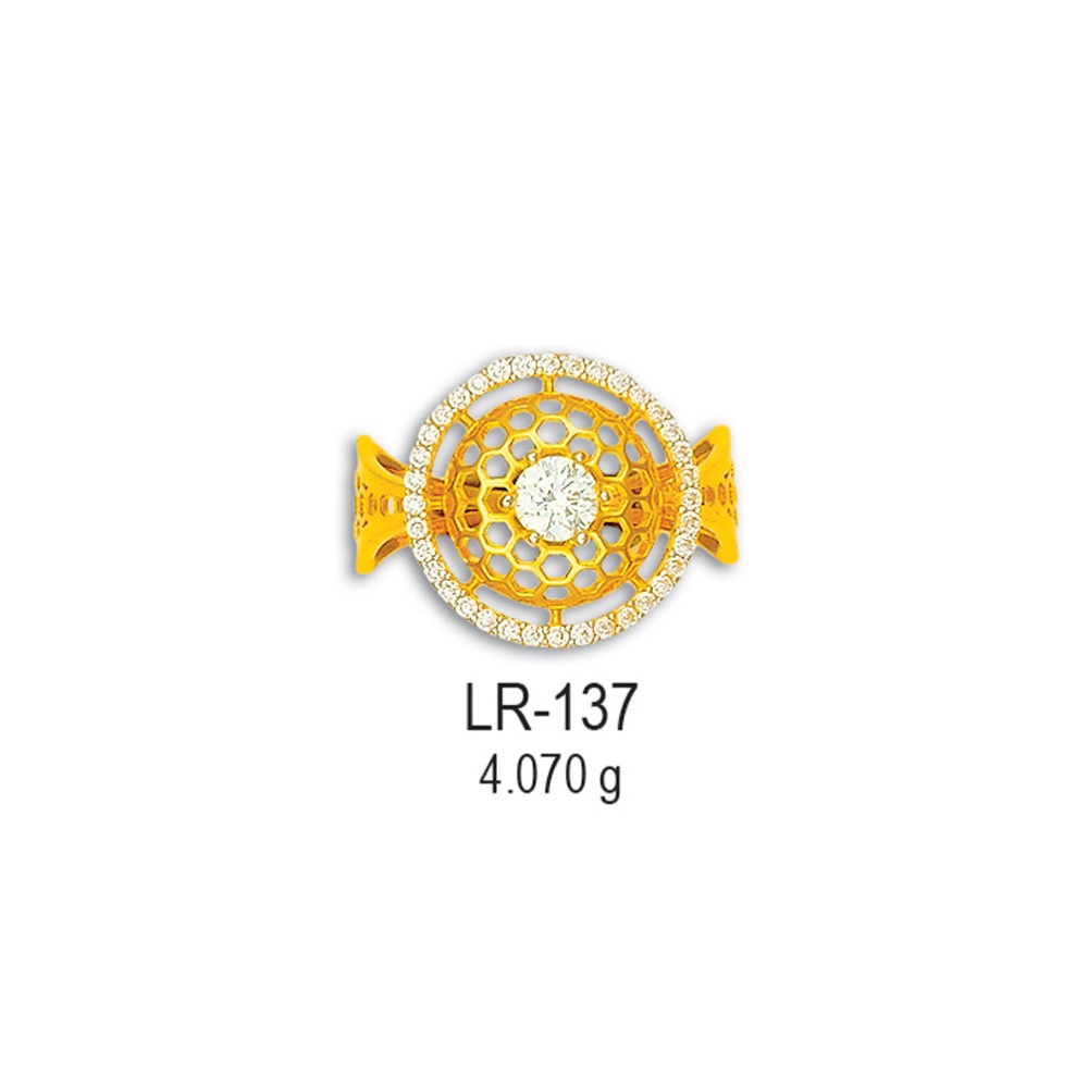 Designer-22KT-CZ-Gold-Ladies-Ring-LR-137
