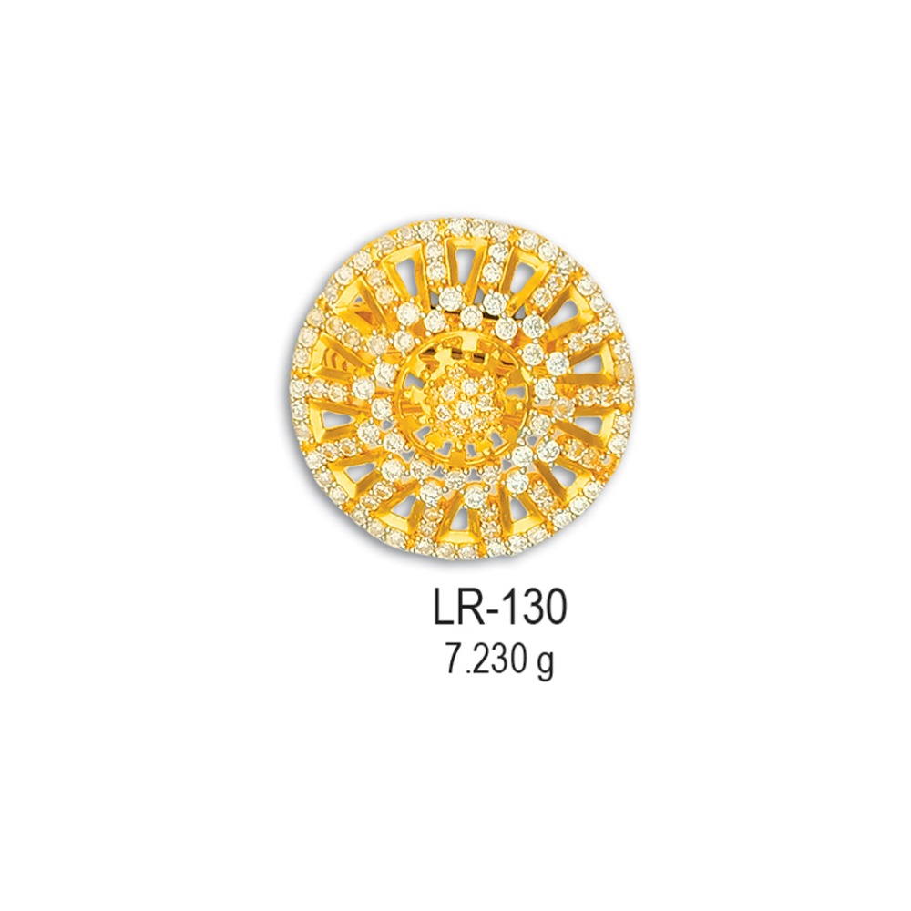 CZ-Gold-Fancy-Round-Shape-Ladies-Ring-LR-130