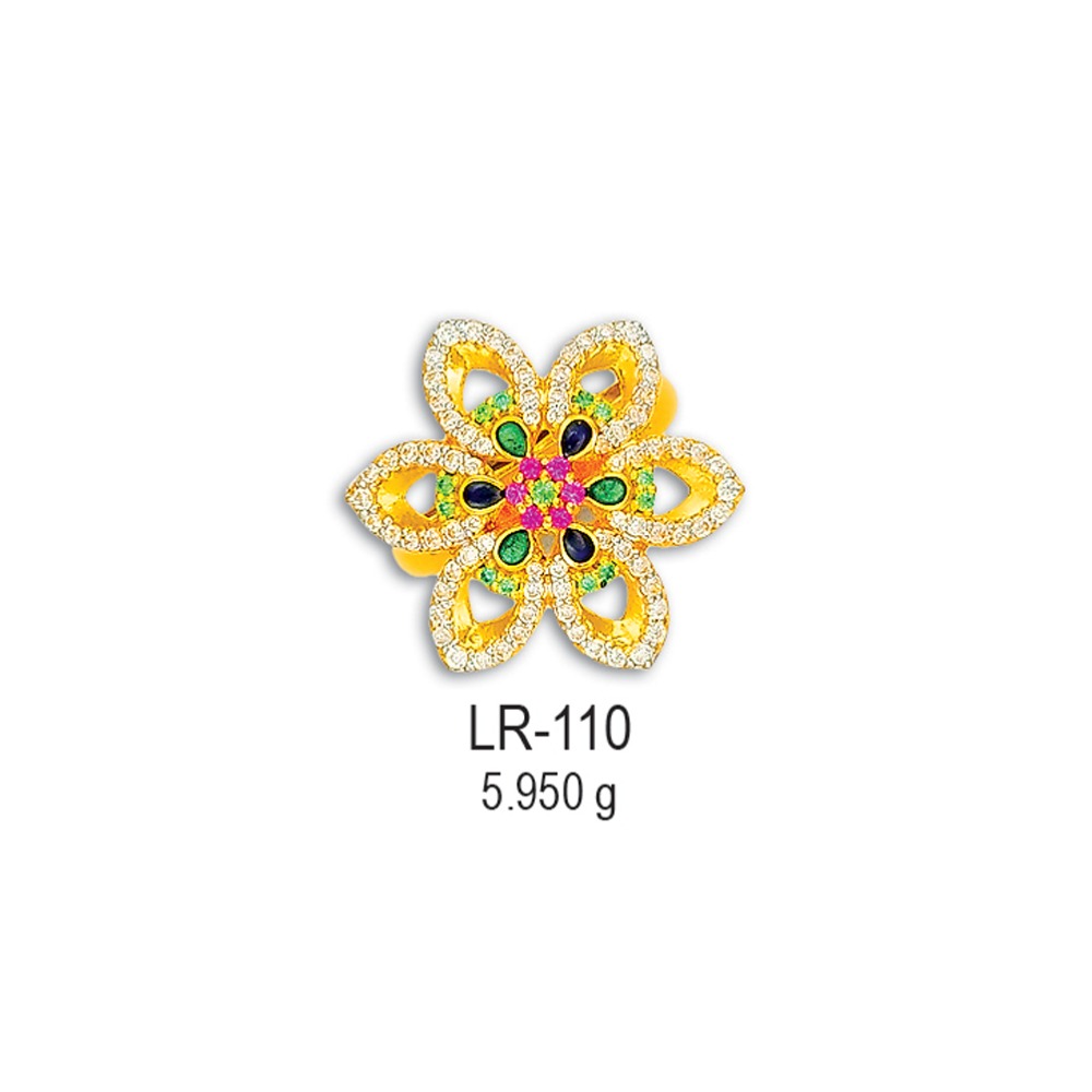 916-CZ-Gold-Colourful-Ladies-Ring-LR-110