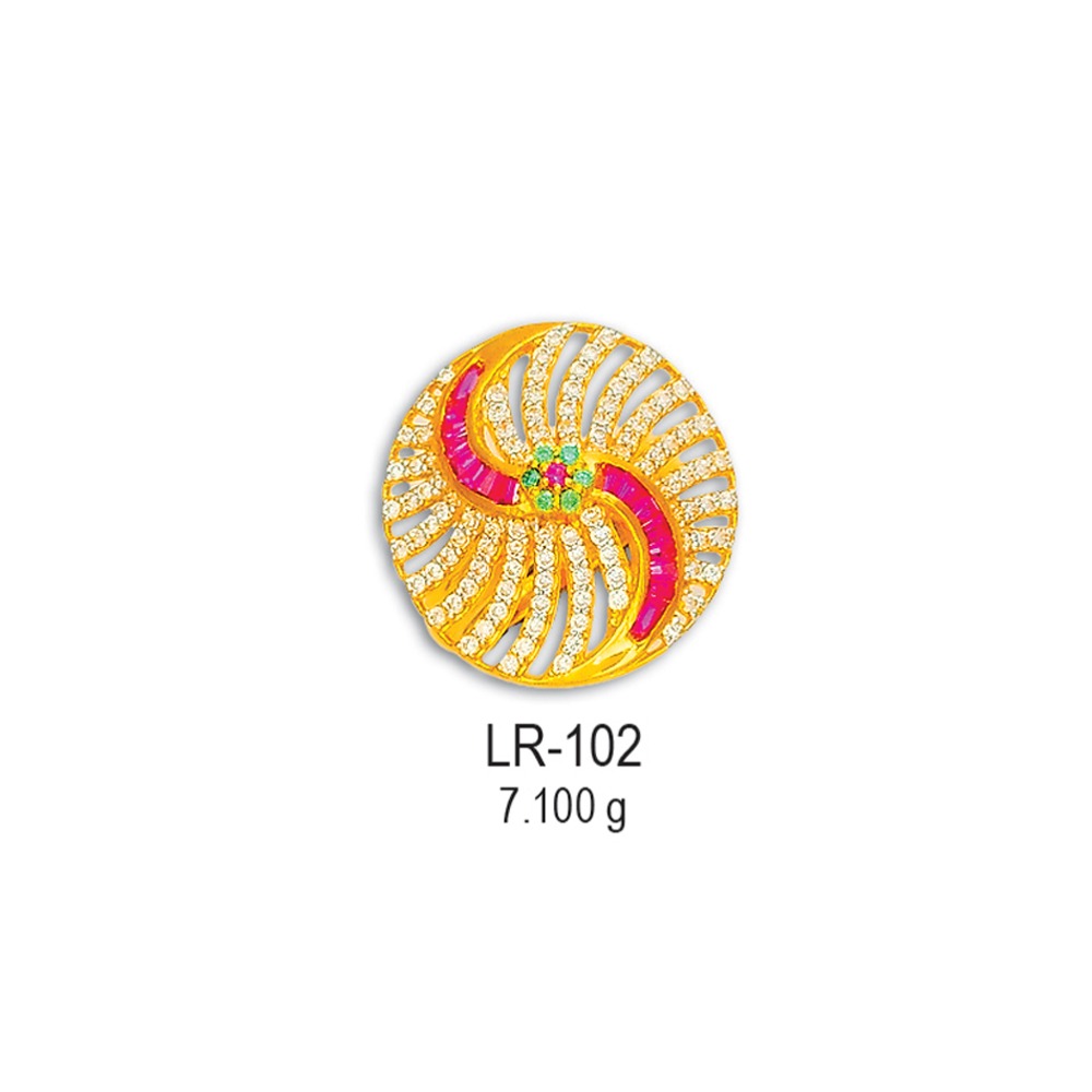 22KT-CZ-Gold-Ladies-Ring-LR-102