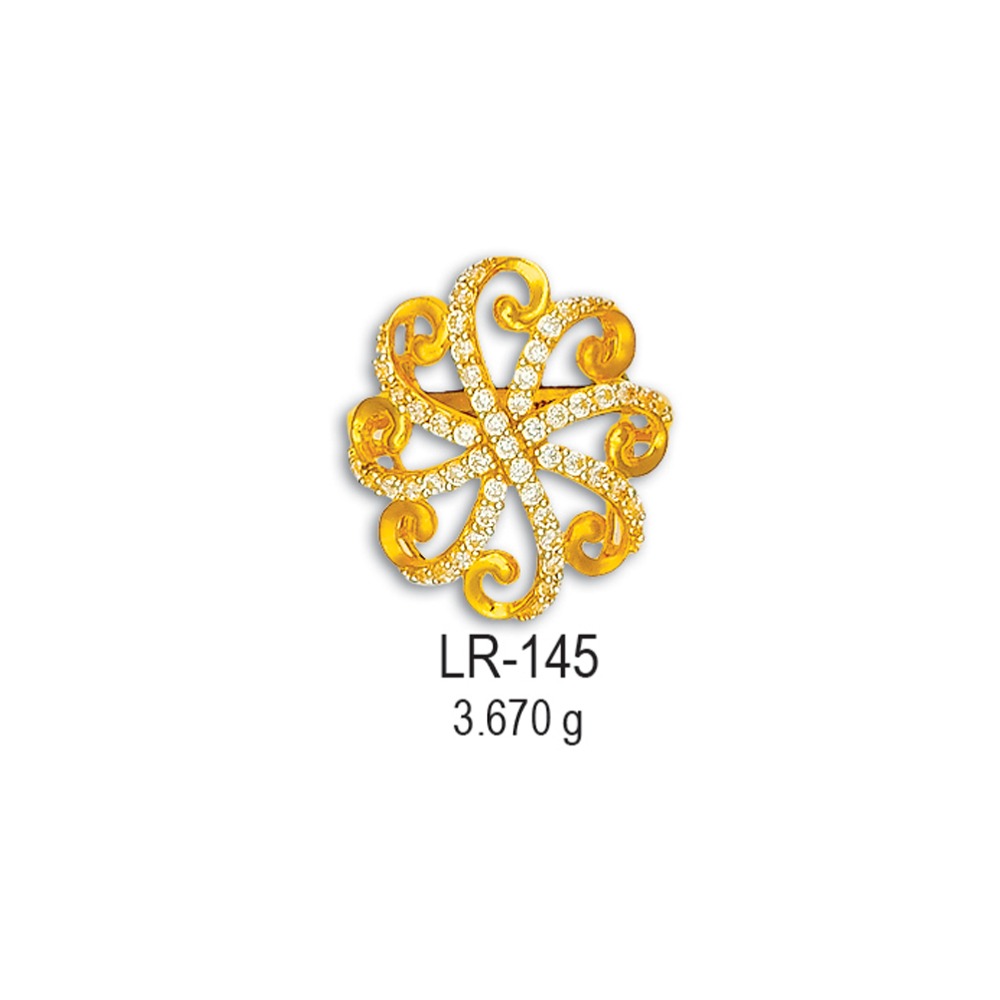 22KT-Cz-Gold-Fancy-Ladies-Ring-LR-145