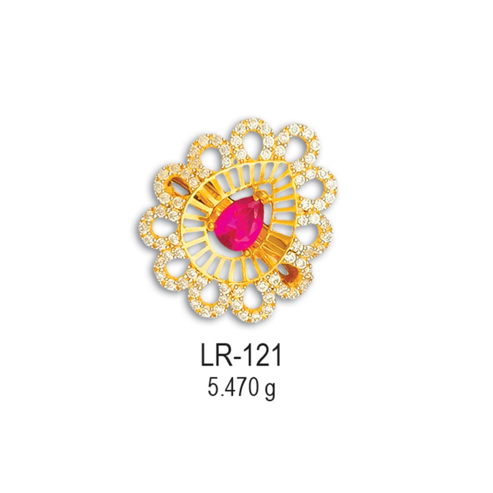 22KT-CZ-Gold-Attractive-Ladies-Ring-LR-121