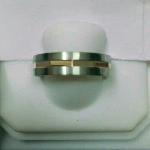 950 Platinum Rose Gold Couple Ring