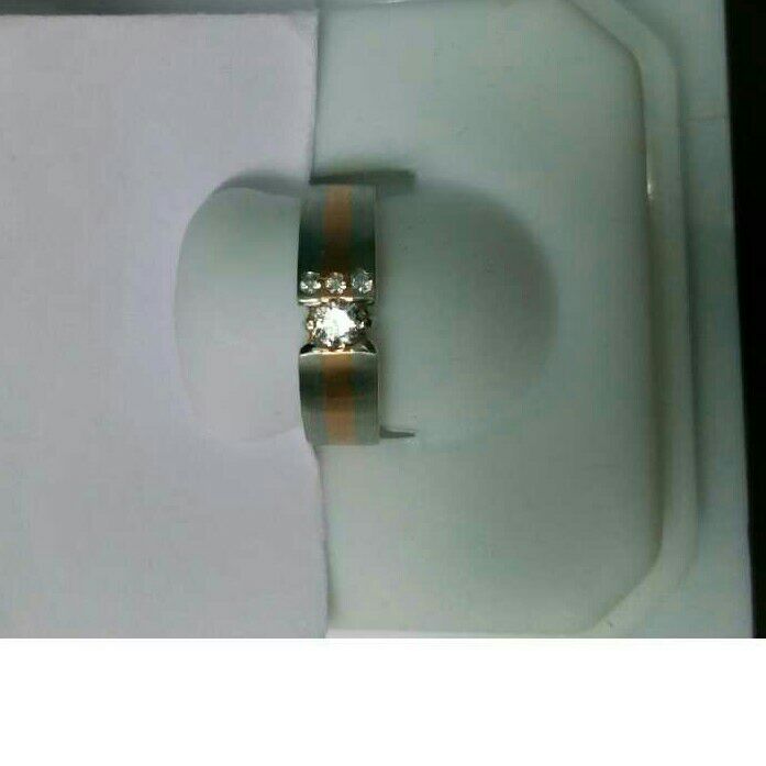 950 Rose Gold Platinum Couple Ring