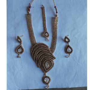 Fancy indian Yellow Diamond Necklace Set