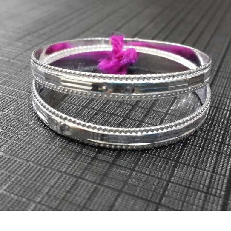 Silver Ladies Indian Designer Kadli White