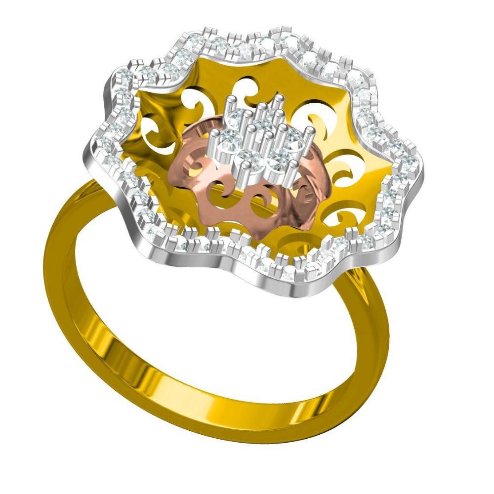 Gold Ladies Antique Fancy ring - Image 2