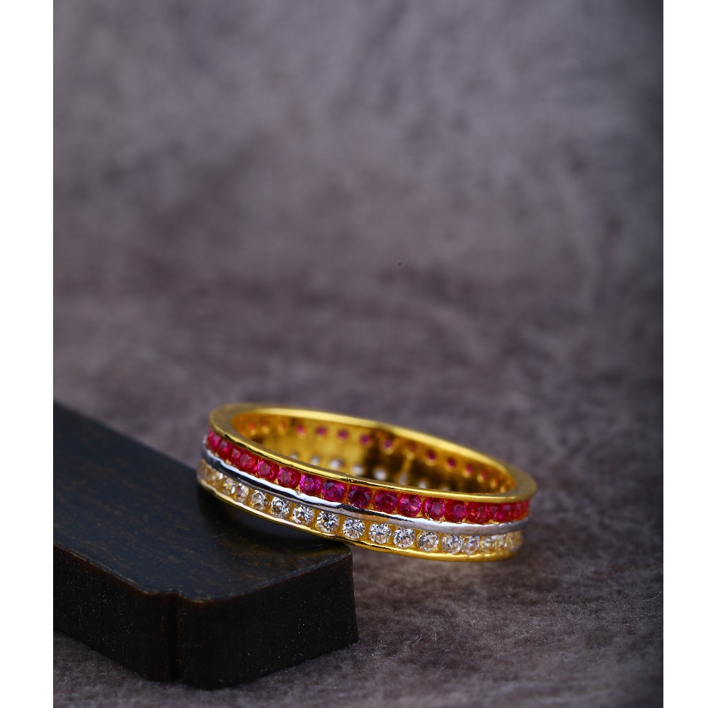 22Kt Gold CZ Fancy Ring RJ-R03