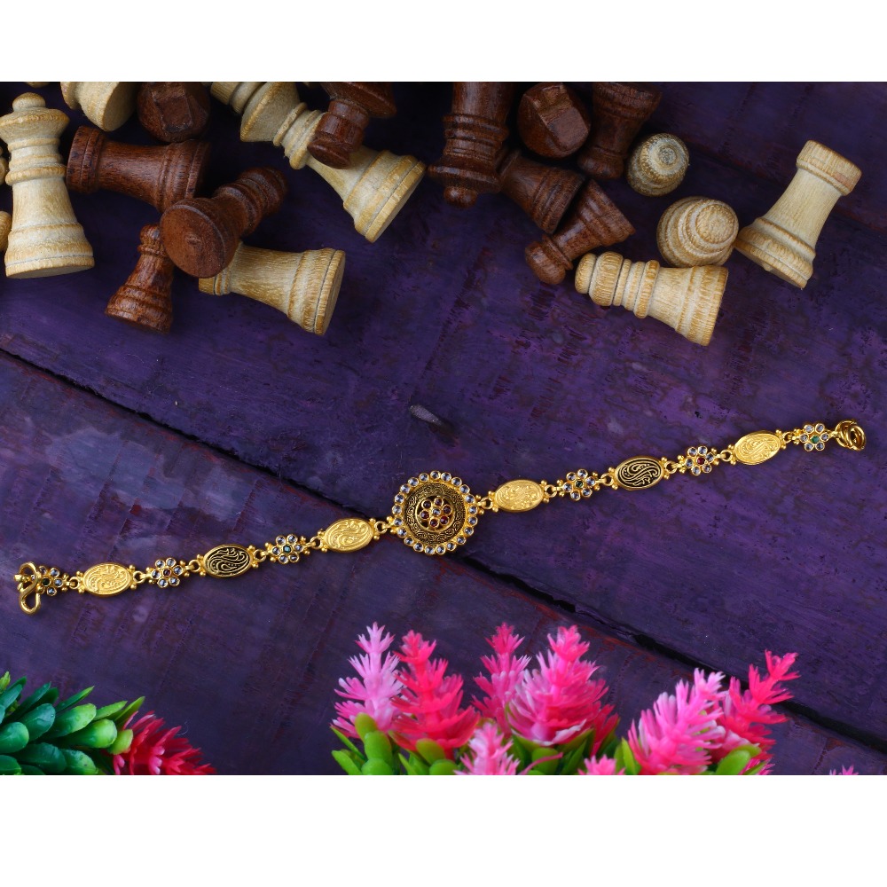 916 Gold Attractive Bracelet For women RJ-B01 - Image 3