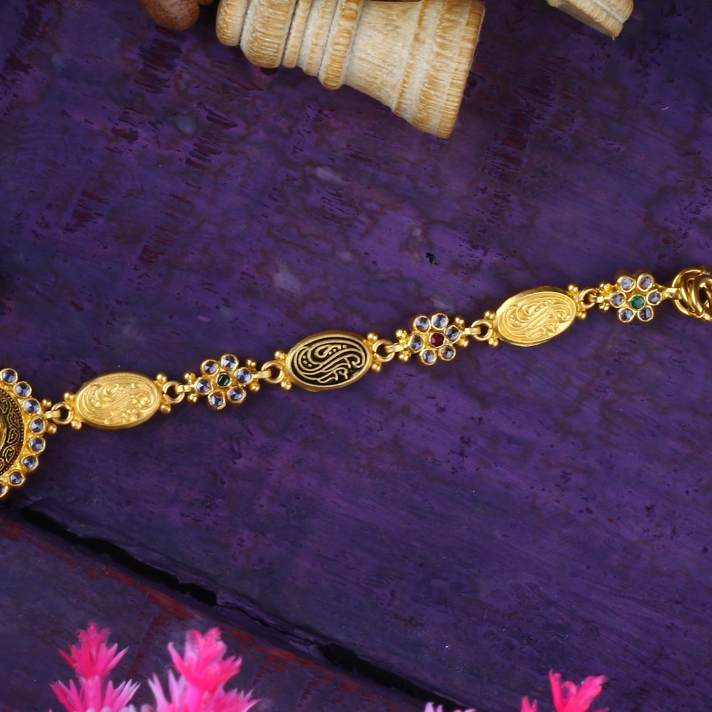 916 Gold Attractive Bracelet For women RJ-B01 - Image 2