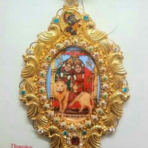 Gold Traditional Yellow Traditional Meenakari Pendants