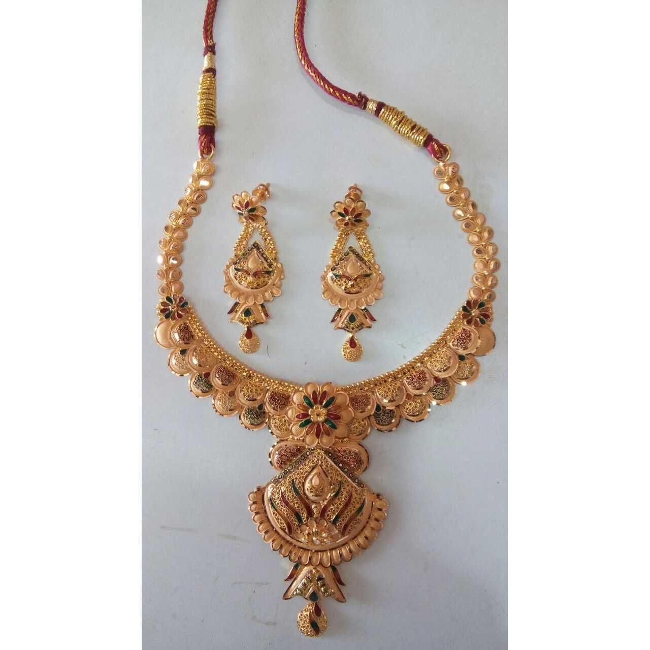 22k Gold Fancy Necklace Set