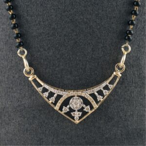 18kt yellow gold designer diamond mangalsutra